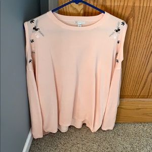 Pink CATO cold shoulder sweater size 22/24W